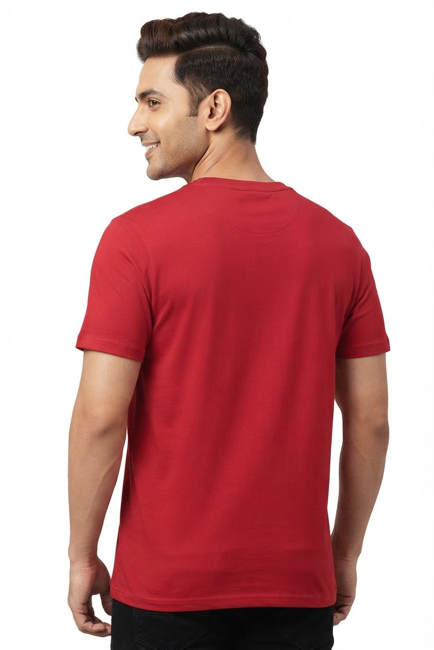 Hipster Gangsta Graphic Printed Red  Tshirt