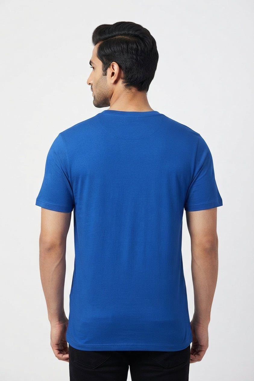 Hustler Graphic Printed Blue Tshirt