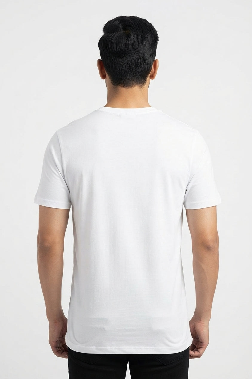 Lazy Panda Graphic Printed White Tshirt