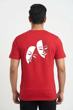 Masked Lives Graphic Printed Red Tshirt