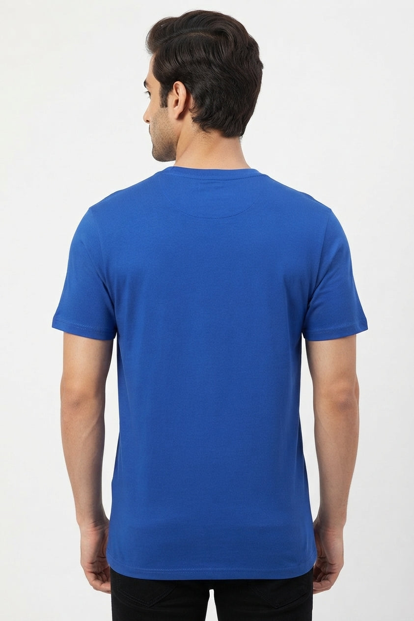 Party All Night Graphic Printed Blue Tshirt