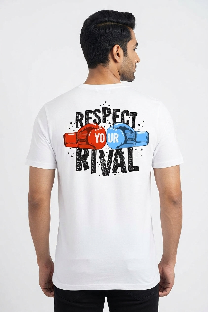 Respect Your Rival Graphic Printed White Tshirt
