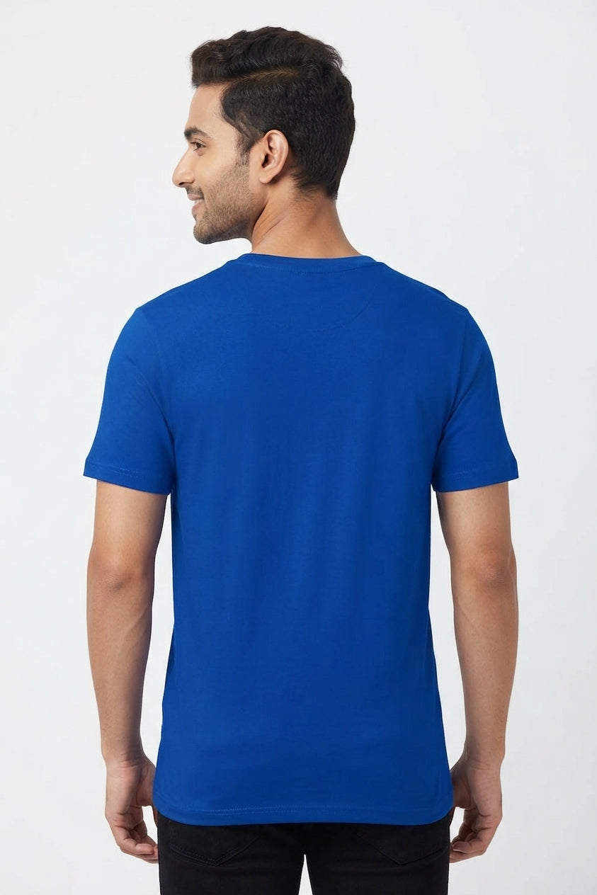 Defeat Is Temporary Graphic Printed Blue Tshirt