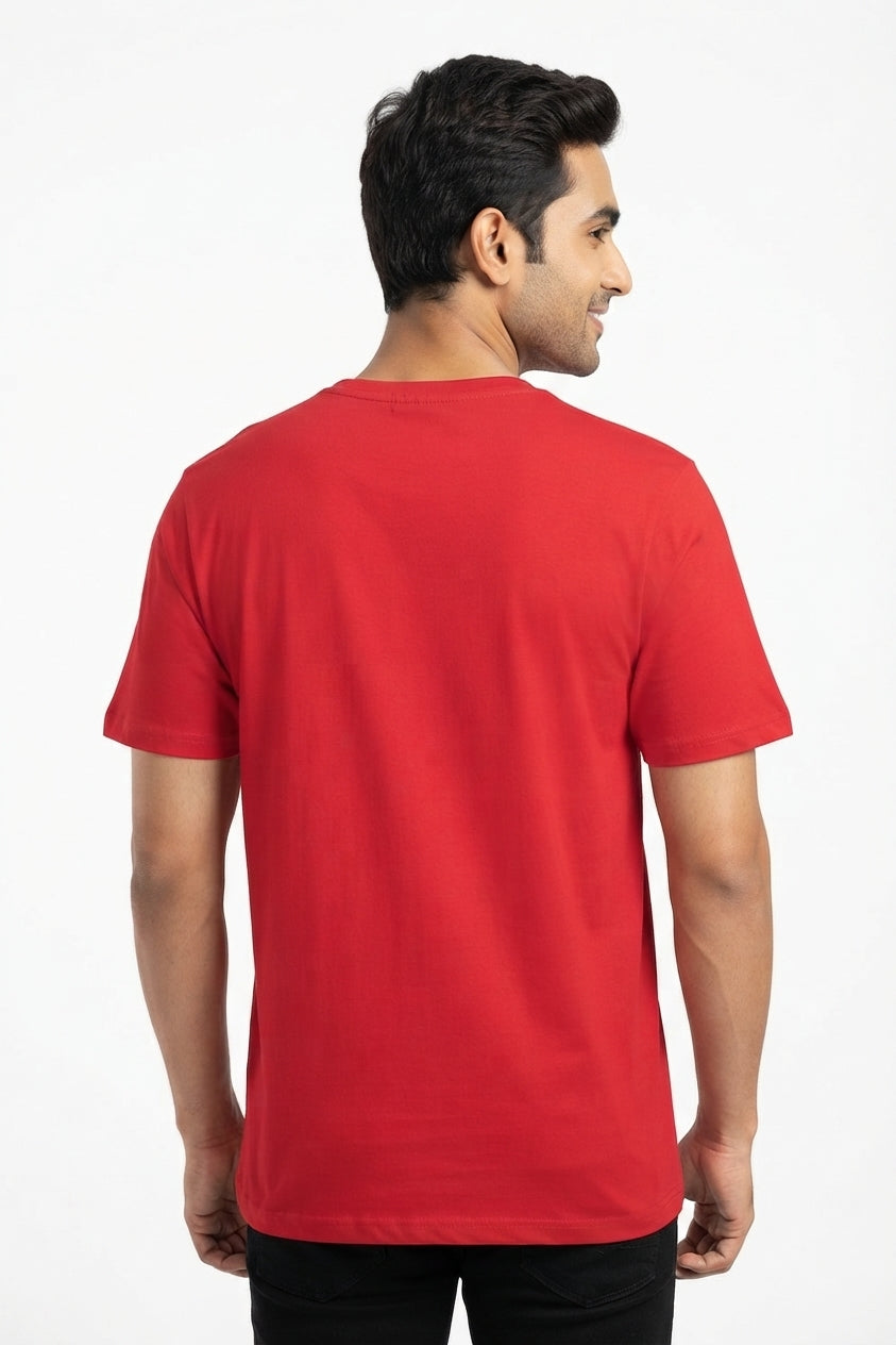 Idiot Box Graphic Printed Red Tshirt