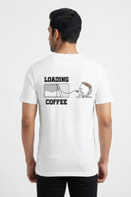 Loading Coffee Graphic Printed White Tshirt