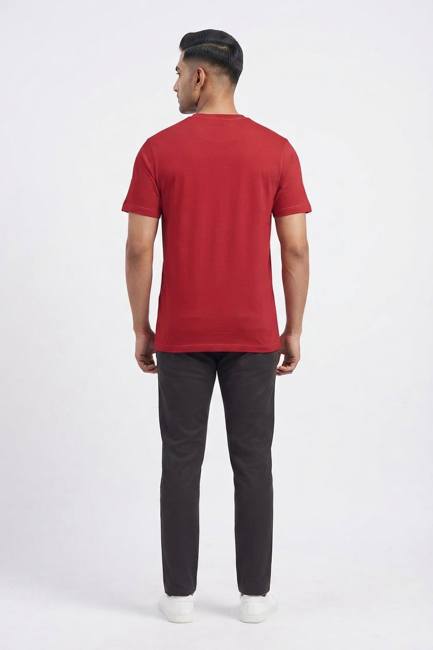 Panda Graphic Printed Red Tshirt