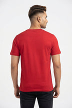 Glitch 3D Printed Graphic Red Tshirt
