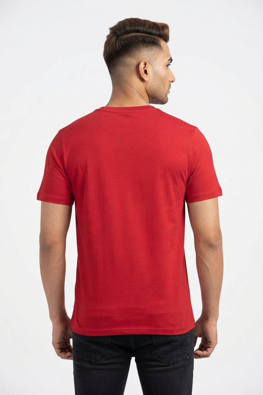 Glitch 3D Printed Graphic Red Tshirt