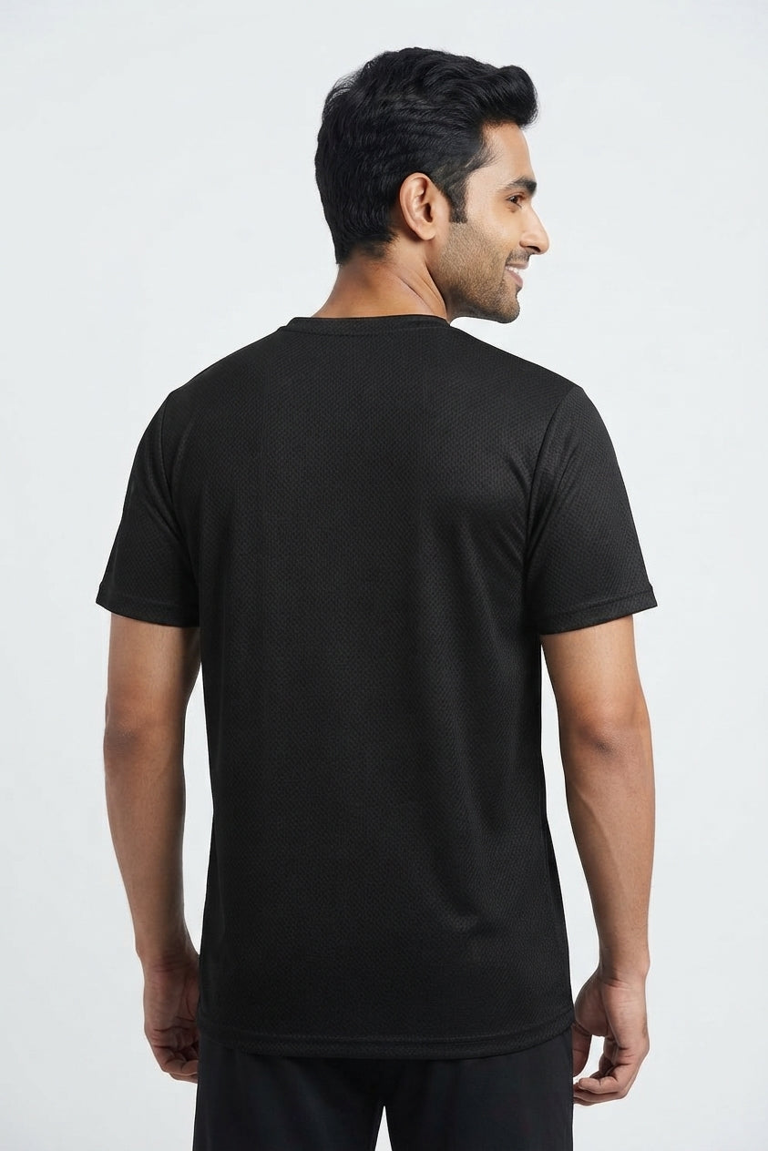 Fight Printed Black Dry Fit Tee