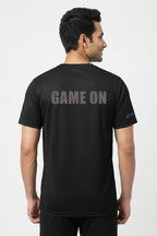 Game On Printed Black Dry Fit Tee