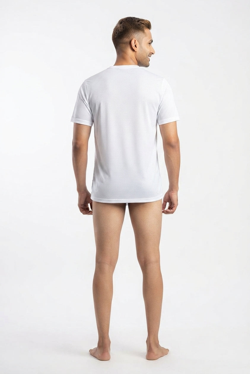 Game On Printed White Dry Fit Tee