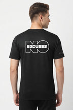 No Excuses Printed Black Dry Fit Tee