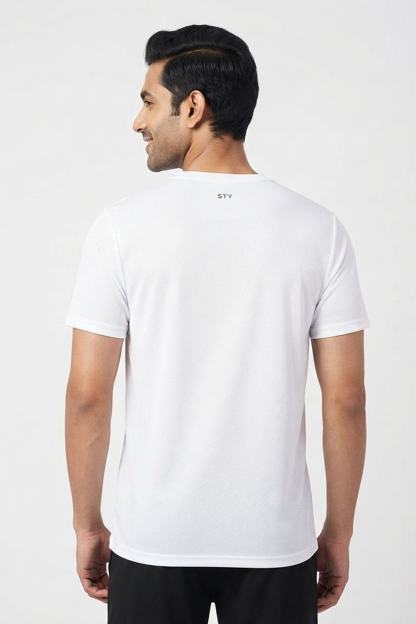 No Excuses Printed White Dry Fit Tee