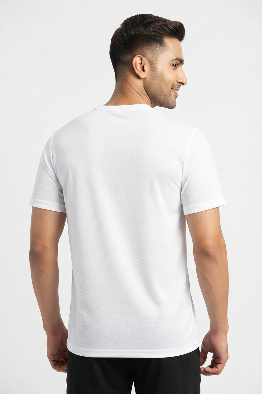 You Are Your Only Limit Printed White Dry Fit Tee