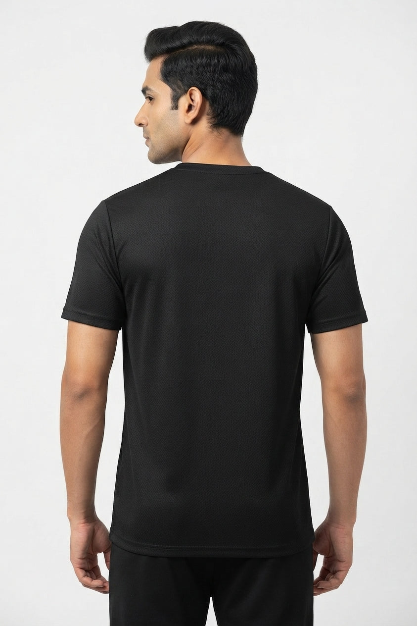 Built Tough Printed Black Dry Fit Tee