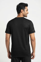 Run Like Hell White Printed Black  Dry Fit Tee