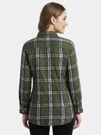 Olive Plaid Regular Fit Casual Shirt