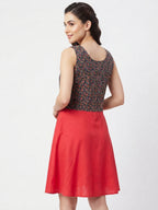 Floral Printed A-Line Casual Dress