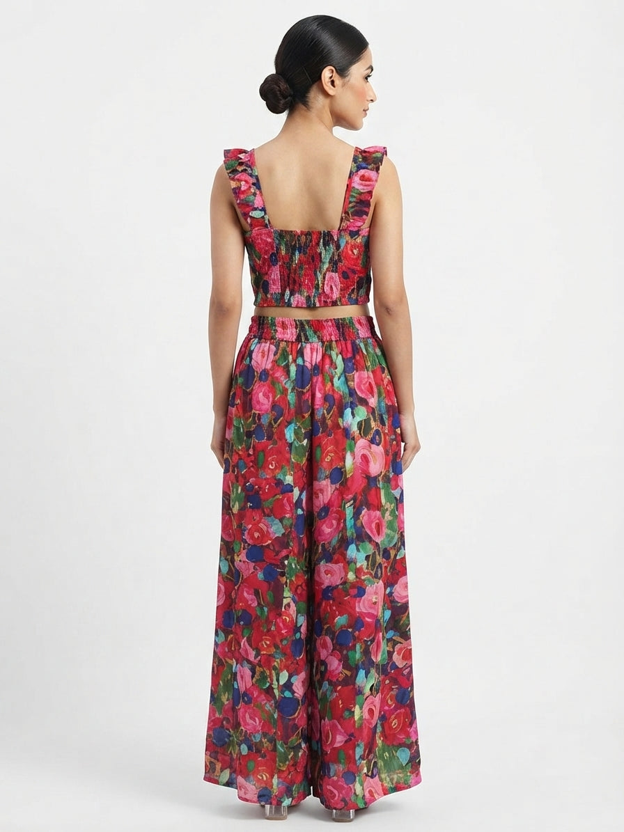 Multi-Color Floral Printed Co-ord Set