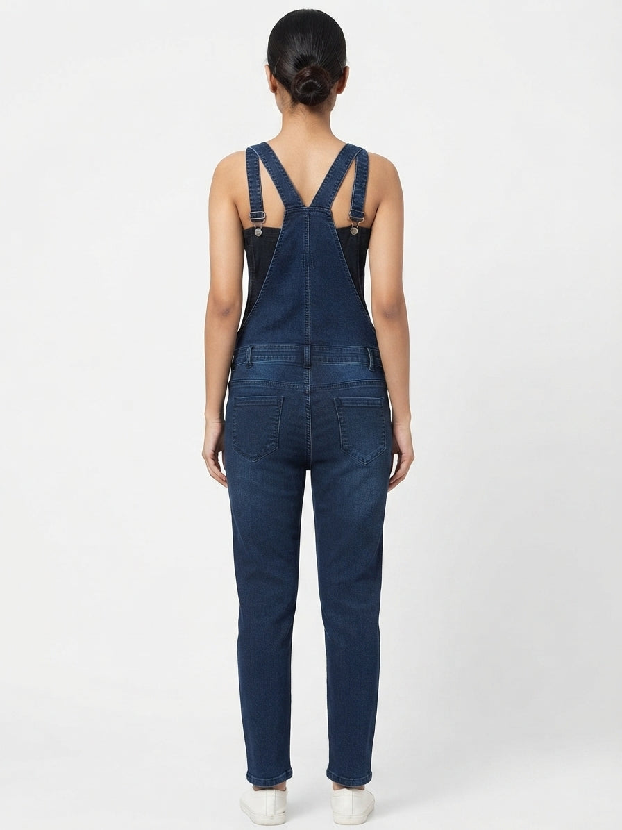 Dark Blue Denim Jumpsuit
