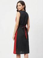 Women's Multi Color Block Sleeveless Dress