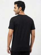 Cat showing off Dab Dance moves - Quirky Graphic T-Shirt Black Color