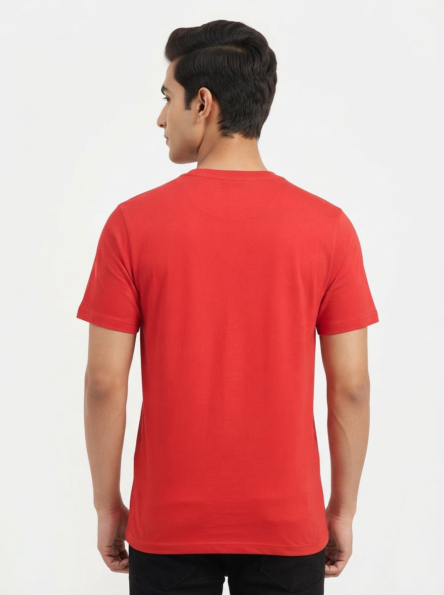 Styched Authentic Red Branded Graphic Tshirt