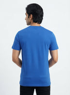 Angry eyes telling us that Big Brother is watching - Quirky Graphic T-Shirt Blue Color