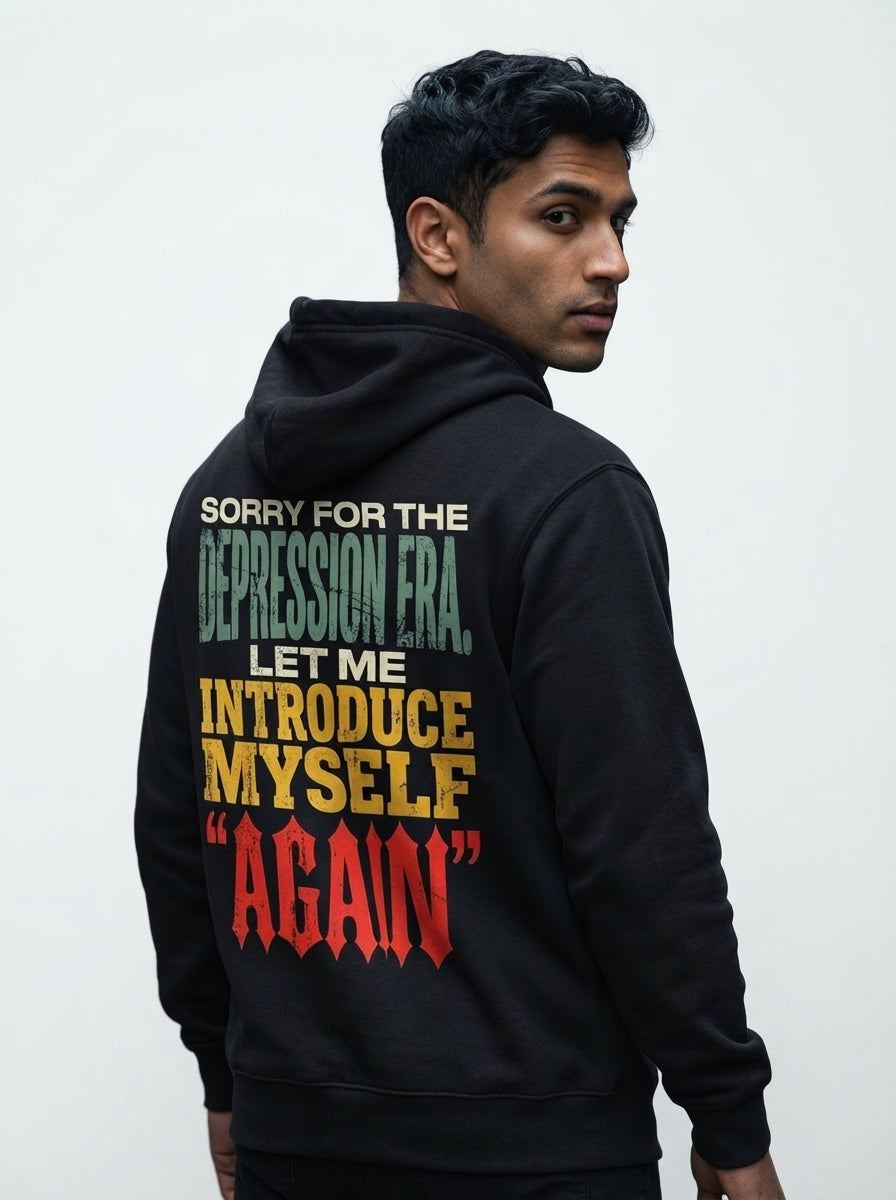 Depression Era Black Hoodie