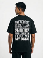 Fastest Fittest Black Oversized Tee