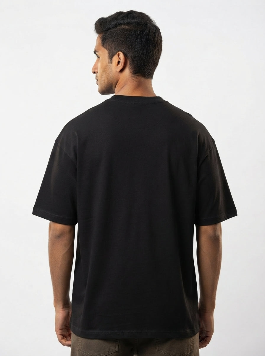 Honor Loyalty Black Oversized Tee