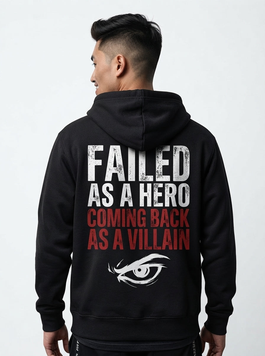 Failed Hero Black Zip Hoodie