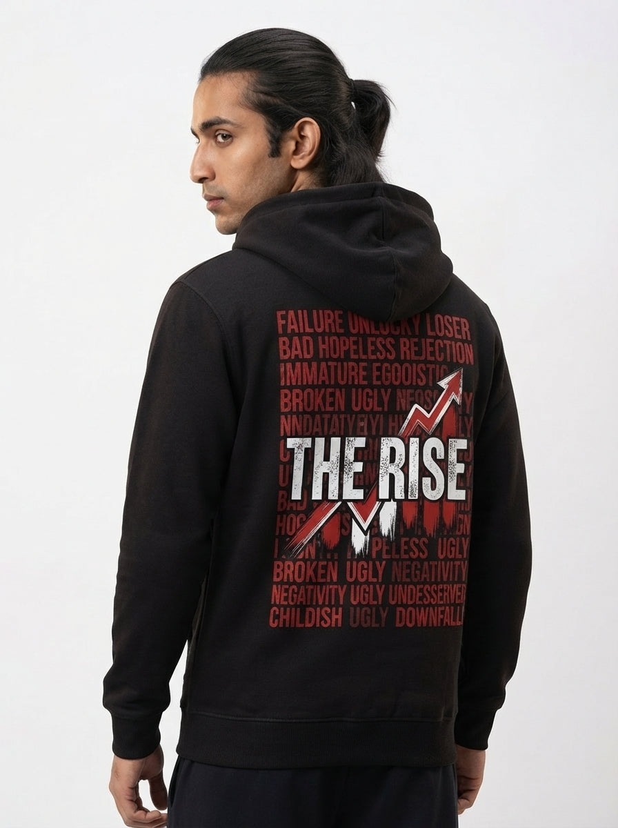 The Rise Black Zip Hoodie