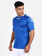 Hummel Blue Regular Shirts for Men Gym Wear