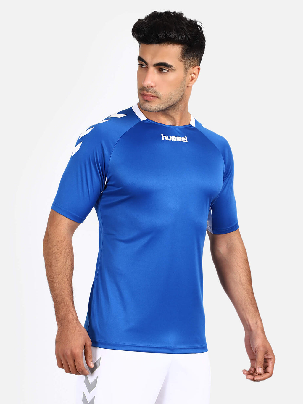 Hummel Blue Regular Shirts for Men Gym Wear