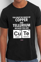 You are CuTe! - Quirky Graphic T-Shirt Black Color