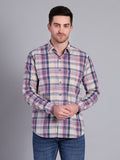 Stylox Regular Fit Full Sleeve Check Casual Shirt For Men's