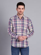 Stylox Regular Fit Full Sleeve Check Casual Shirt For Men's