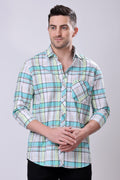 Stylox Regular Fit Full Sleeve Check Casual Shirt For Men's