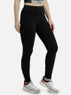 Hummel Black Slim Tights for Women Gym Wear