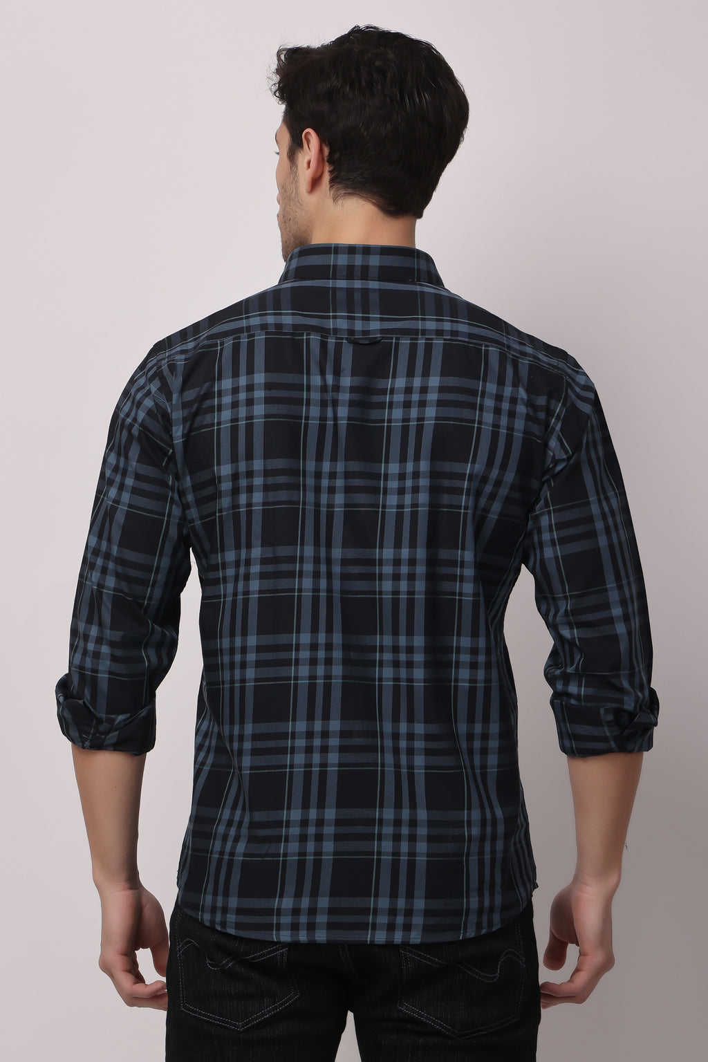 Stylox Regular Fit Full Sleeve Check Casual Shirt For Men's