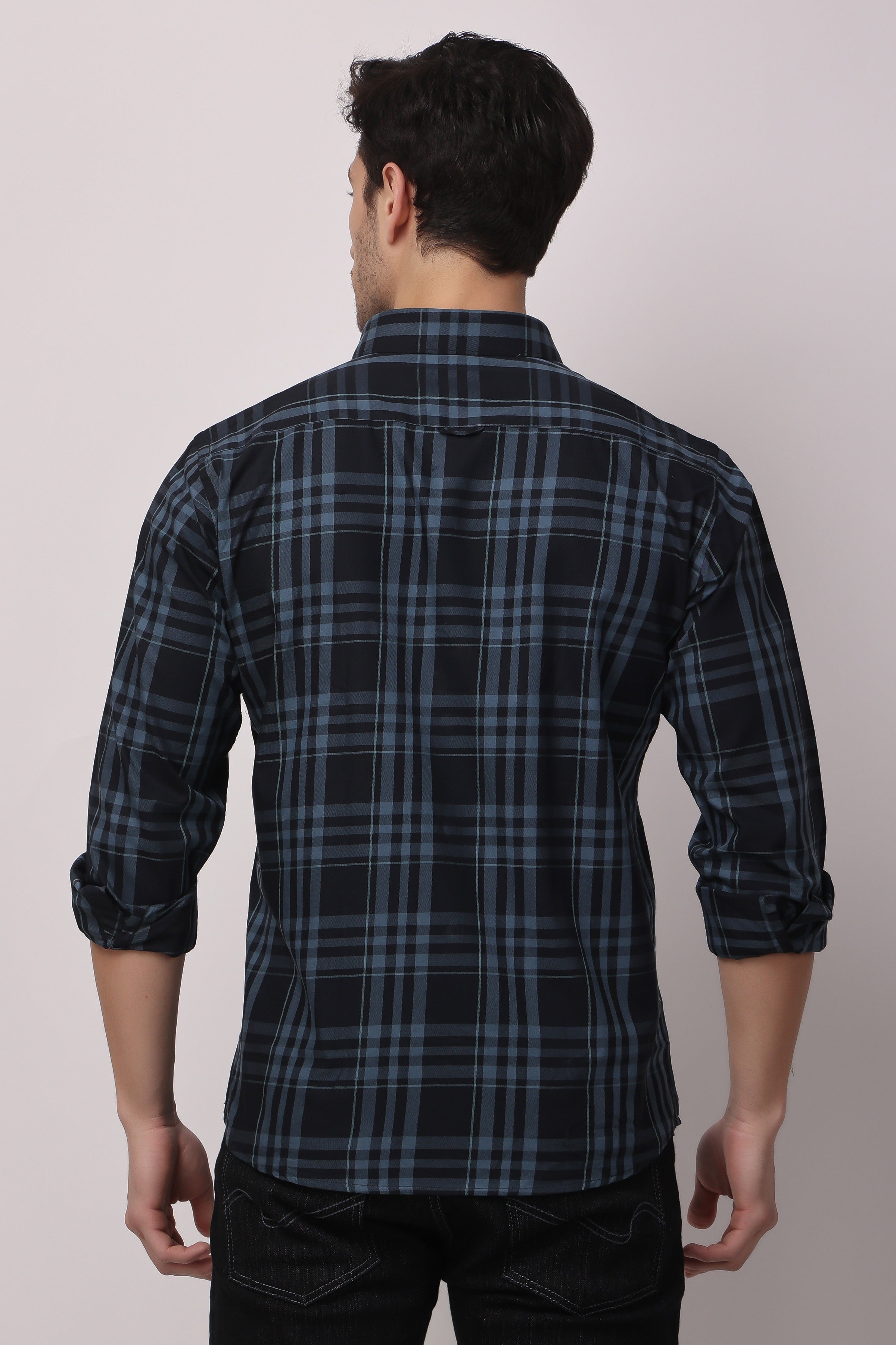 Stylox Regular Fit Full Sleeve Check Casual Shirt For Men's