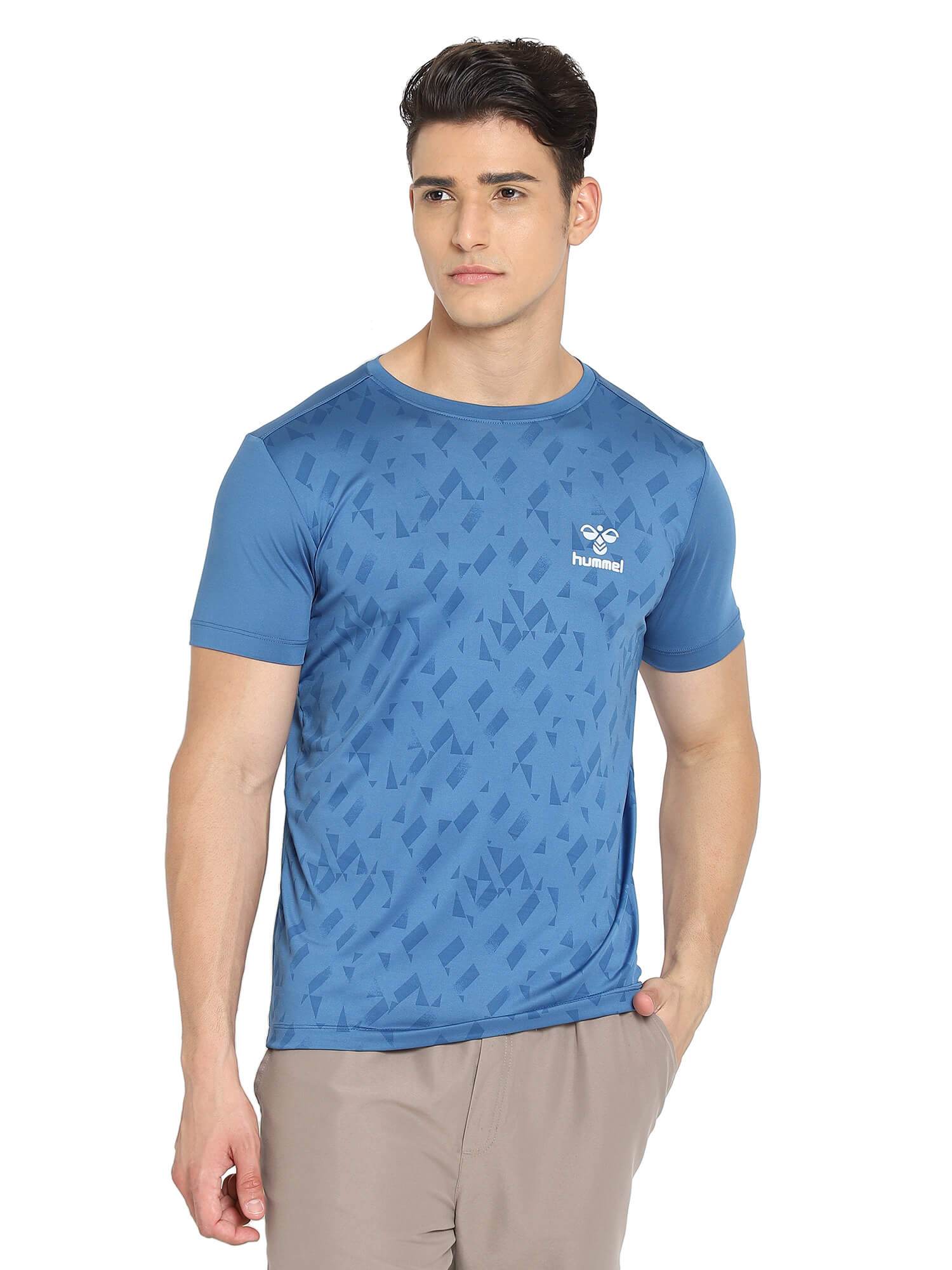 Hummel Blue Slim Shirts for Men Daily Wear