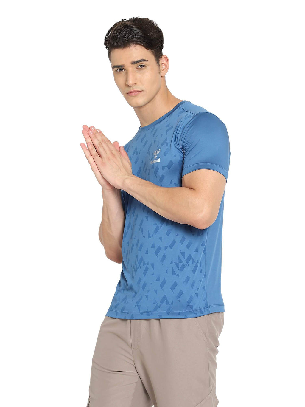 Hummel Blue Slim Shirts for Men Daily Wear