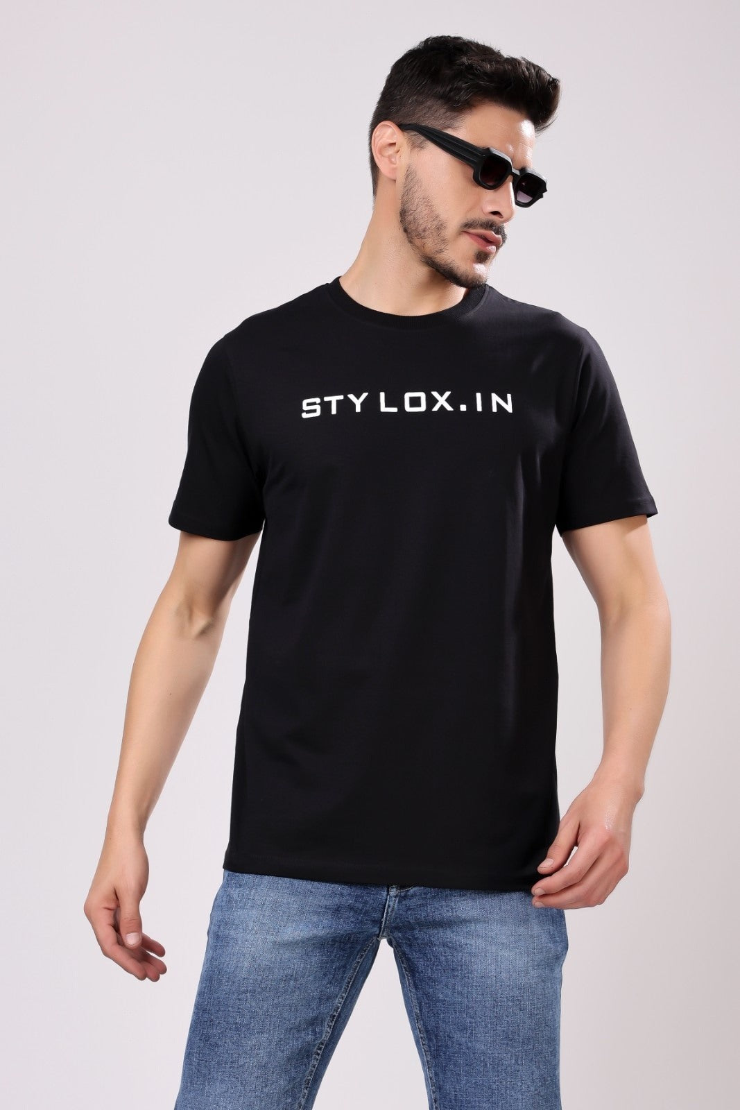 Stylox Men's Round Neck Half Sleeve Printed Casual T-Shirt