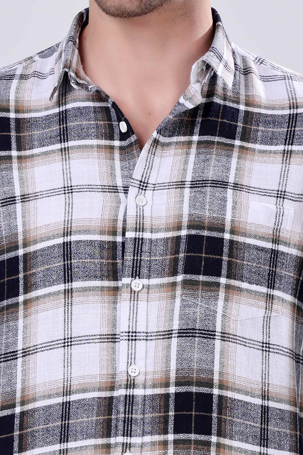 Stylox Regular Fit Full Sleeve Check Casual Shirt For Men's