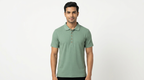 Stymo T-Shirt Casual Green Blended