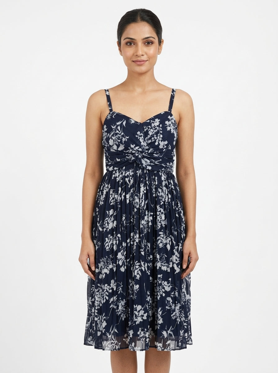 Dress Casual Navy Polyester