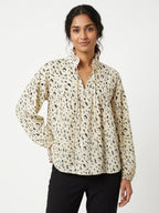 Top Casual Cream Viscose