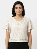 Rute Top Casual Cream Polyester